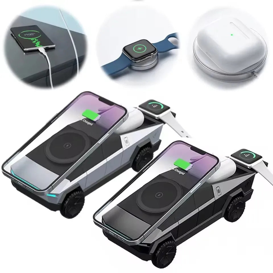 Cargador Magnético 3 en 1 para iPhone y Android