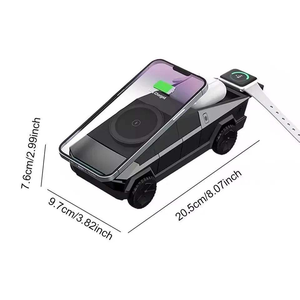 Cargador Magnético 3 en 1 para iPhone y Android